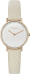Pierre Cardin Belleville PC Monogram CBV.1500 Horloge - Leer - Crème - Ø 31 mm