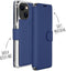 Accezz Hoesje Geschikt voor iPhone 13 Hoesje Met Pasjeshouder - Accezz Xtreme Wallet Bookcase - Donkerblauw