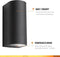 Tigioo Wandlamp - LED Buitenverlichting - Weerbestendig - Zwart (2 stuks)