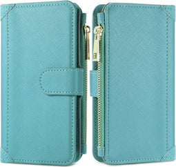iMoshion Hoesje Geschikt voor iPhone 12 Pro / 12 Hoesje Met Pasjeshouder - iMoshion Luxe Portemonnee - Turquoise