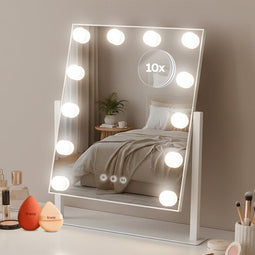 Fraay® Hollywood Spiegel - Make-up Spiegel 41x30cm - 3 Lichtstanden - Dimbaar