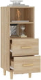 vidaXL - Dressoir - 34,5x34x90 - cm - bewerkt - hout - wit