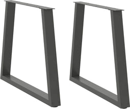 vidaXL - Eettafelpoten - 2 - st - V-vormig - 70x(72-73,3) - cm - staal - antraciet