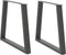 vidaXL - Eettafelpoten - 2 - st - V-vormig - 70x(72-73,3) - cm - staal - antraciet