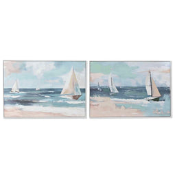 Schilderij Home ESPRIT Mediterrane 100 x 4 x 70 cm (2 Stuks)