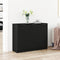 vidaXL - Dressoir - Zwart - Eiken - 90,5x30x70 - cm - Engineered - Wood