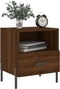 vidaXL - Nachtkastje - 40x35x47,5 - cm - bewerkt - hout - bruin - eikenkleur