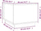 vidaXL - Salontafel - 40x50x35 - cm - massief - grenenhout - wit