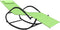 vidaXL - Ligbed - schommelend - staal - en - textileen - groen