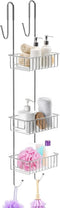 Douche Organizer RVS - 3 Lagen - Roestvrij - Zonder Boren - 2 Haakjes - Zilver