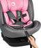 Lionelo Bastiaan - i-Size Autostoeltje 4in1 - 360° Draaibaar - ISOFIX & Top Tether - Groep 0-1-2-3 (40-150 cm) - SideProtect - Memory Foam Hoofdsteun - RWF & FWF - Verstelbare Hoofdsteun & Rugleuning - DriSeat Luchtcirculatie - Grijs/Roze