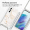 iMoshion Hoesje Geschikt voor Samsung Galaxy S21 FE Hoesje Met Koord - iMoshion Design Hoesje met Koord - Wit / White Marble