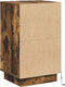 vidaXL - Nachtkastje - met - LED - Rook - eiken - 39x34,5x65 - cm - Geperst - Hout