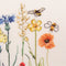 Thea Gouverneur - Borduurpakket met telpatroon - 577 - Voorgesorteerde DMC Garens - Wilde bloemen - Linnen - 20 cm x 26 cm - DIY Kit