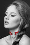 Bijoux Pour Toi - Halsband met Hartje en Slot - Rood