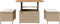 vidaXL - 3-delige - tuinset - met - kussens - in - beige - poly - rattan - en - acacia
