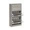 SoBuy FSR137-L-HG - Schoenenkast - 3 Kleppen - 60 x 23 x 115 cm - Grijs