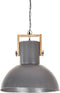 vidaXL Hanglamp industrieel rond 25 W E27 52 cm mangohout grijs