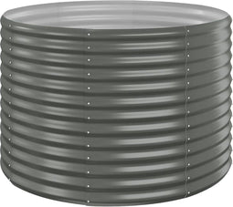 vidaXL - Plantenbak - 100x100x68 - cm - gepoedercoat - staal - grijs