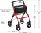 Aluminium Rollator Active - Binnenrollator - Opvouwbaar - Bordeauxrood