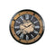 Muurklok Home ESPRIT Zwart Gouden Ijzer 80 X 8,5 X 80 cm