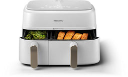 Philips 3000 series NA353/10 - Dual Basket Airfryer - 9L - 2750W - Zilver/Wit