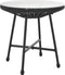 Juskys Ostana - Balkonset - 3-delig - 2 fauteuils en tafel - Zwart