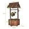 Coast gewenste fontein - Waterput met watervalfunctie - 58,5 x 51 x 117 cm - Bruin