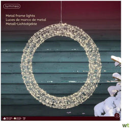 Frame light micro LED buiten L7-W58-H58 cm zilver/warm wit I Lumineo