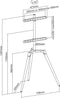 Nedis TVSM7060WT - Tripod TV-vloerstandaard - Geschikt voor 50-65 inch TV's - Houten afwerking