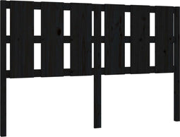 vidaXL - Hoofdbord - 155,5x4x100 - cm - massief - grenenhout - zwart