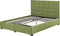 ROCHELLE - Bed opbergruimte - Groen - 140 x 200 cm - Polyester