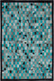 NIKFER - Laagpolig vloerkleed - Turquoise - 140 x 200 cm - Leer