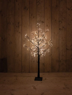 Verlicht boompje met LED - Eikenboompje met verlichting - Zwart - 360 lampjes - warm wit