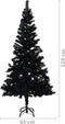 vidaXL - Kunstkerstboom - met - standaard - 120 - cm - PVC - zwart