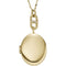 Fossil JF04426710 - Damesketting - Medaillon - Goudkleurig roestvrij staal