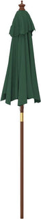 vidaXL - Parasol - met - houten - paal - 196x231 - cm - groen