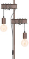 EGLO Townshend 4 - Vloerlamp - 169 cm - E27 - Zwart/Bruin