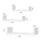 Woltu Wandplank Set U-vormig - MDF Wit - 3 Maten: 26x9,6x6 cm, 34x9,6x7,5 cm, 42x9,7x9 cm