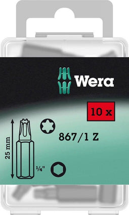 Wera 867/1 - DIY-Bits - TORX® TX 10 - 25 mm (10 stuks)