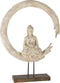 J-Line Boeddha In Cirkel Op Voet Poly Beige