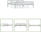 vidaXL - Bedframe - metaal - lattenbodem - 180x200 cm - grijs en wit