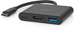 Nedis CCGB64770BK01 - USB 3.2 Gen 1 adapter - 3 poorten HDMI 4K 30Hz - Zwart