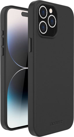 Accezz Hoesje Geschikt voor iPhone 15 Pro Hoesje - Accezz Leather Backcover Geschikt voor MagSafe - Zwart