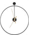 Grote ronde klok Sundial large black -doorsnede 70 cm - zwarte ronde klok- metaal - minimalistisch design- wanddecoratie - interieur - op batterijen - woonkamer, hal , keuken , kantoor - scandinavisch industrieel