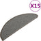 vidaXL - Trapmatten - 15 - st - 65x21x4 - cm - grijs