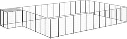 vidaXL - Hondenkennel - 30,25 - m² - staal - zwart