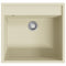 Gootsteen met overloopgat graniet beige