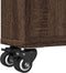 vidaXL - Opbergtrolley - smal - 48x13x68 - cm - bewerkt - hout - bruin - eikenkleurig