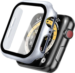 imoshion Screenprotector - Geschikt voor Apple Watch Series 4 / 5 / 6 / SE - 40mm - Full Cover Hard Case / Beschermend Hoesje - Zilver
